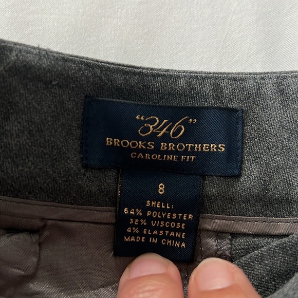 Brooks Brothers “346” Dark Grey Caroline Fit Dress Pants - Picture 4 of 5